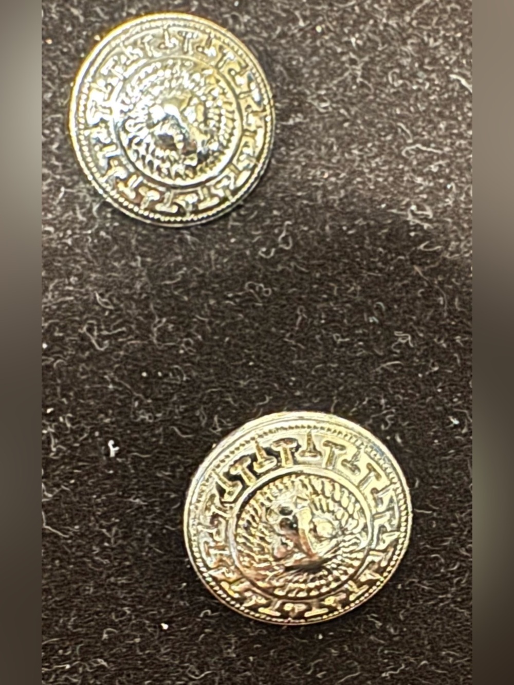 Versace Silver Medusa Button Set of 2, 12.5mm diameter